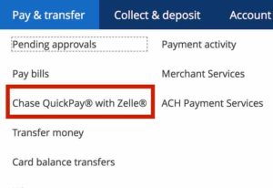 chase zelle quickpay
